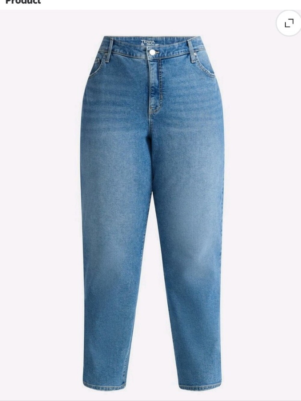 Terra & Sky High-Rise Straight Leg Jeans - Light Blue